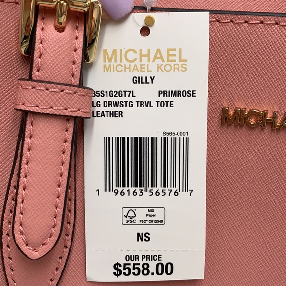 MICHAEL KORS 
Gilly Large Saffiano Leather Tote Bag PRIMROSE COLOR - Picture 14 of 16